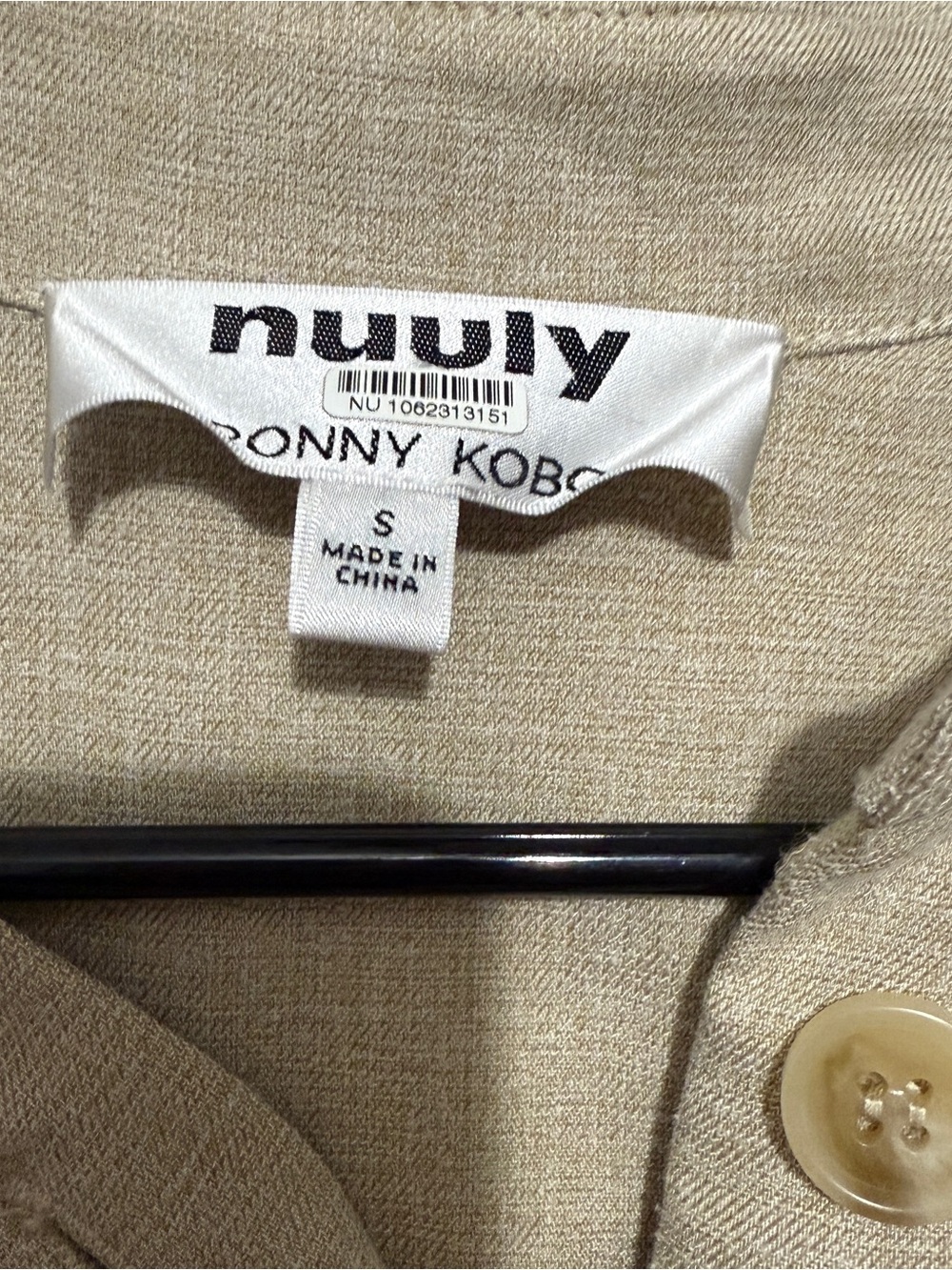 Nuuly x Ronny Kobo Long Sleeve Beige Brila Utility Jumpsuit 80s Quiet Luxury - Picture 7 of 13